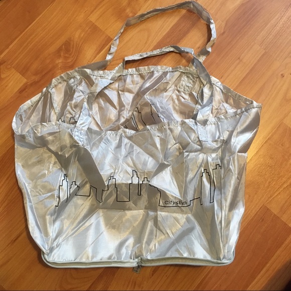 CitySlips Silver Foldable Ballerina Flats - Picture 9 of 12